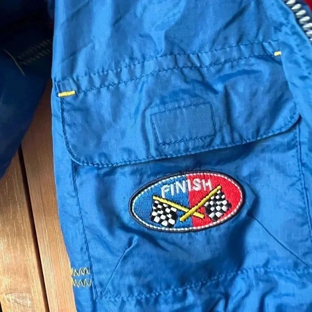 Vintage NASCAR jacket toddler boy pit crew embroidered puffer fast cars racing